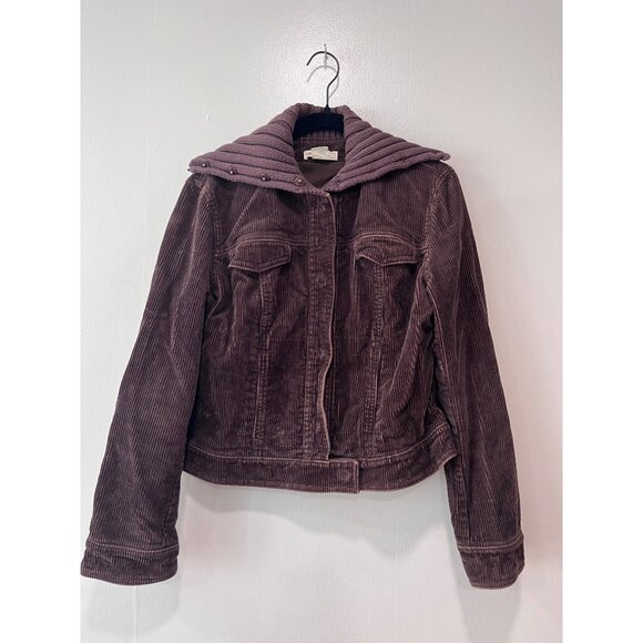 J.Crew Womens Corduroy Jacket With Sweater Collar Medium‎ Brown Cotton - Picture 1 of 9